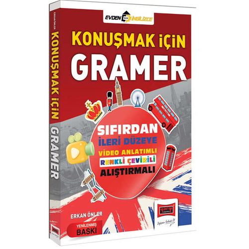 Konuşmak İçin Gramer Sıfırdan İleri Düzeye Video Anlatımlı Renkli Çevirili Yargı Yayınları