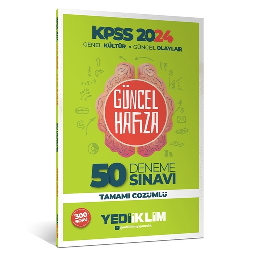 KPSS Genel Kültür Güncel Olaylar Tamamı Çözümlü 50 Deneme Yediiklim Yayınları 2024