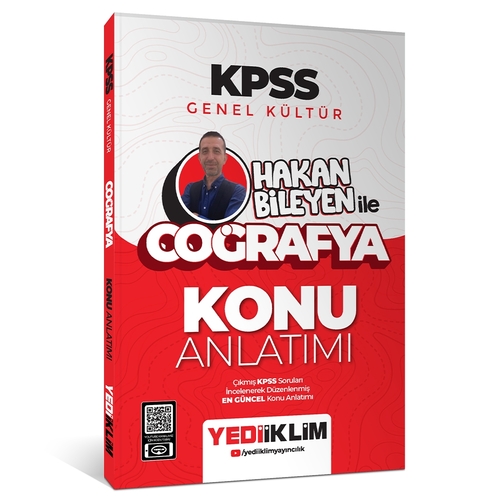KPSS Genel Kültür Hakan Bileyen ile Coğrafya Konu Anlatımı Yediiklim Yayınları 2025