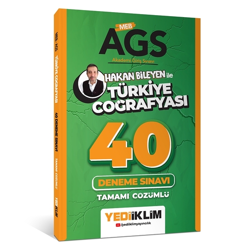 MEB AGS Hakan Bileyen ile Türkiye Coğrafyası 40 Deneme Sınavı Yediiklim Yayınları 2025