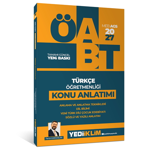 MEB AGS ÖABT Türkçe Öğretmenliği Anlama ve Anlatma Teknikleri Konu Anlatımı Yediiklim Yayınları 2027