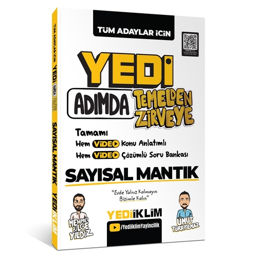 Yedi Adımda Sayısal Mantık Video Konu Anlatımlı Video Çözümlü Soru Bankası Yediiklim Yayınları 2024