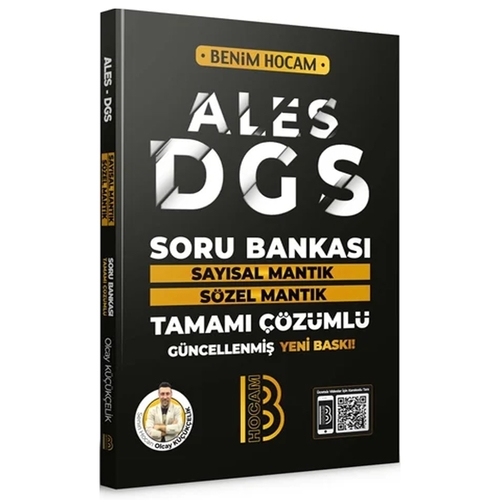 ALES DGS Tamamı Çözümlü Soru Bankası Sayısal Mantık Sözel Mantık Benim Hocam Yayınları2024