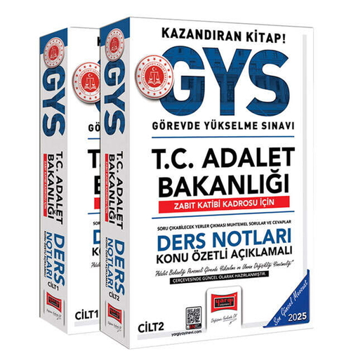 GYS T.C Adalet Bakanlığı Zabıt Katibi Kadrosu İçin Ders Notları Yargı Yayınları 2025