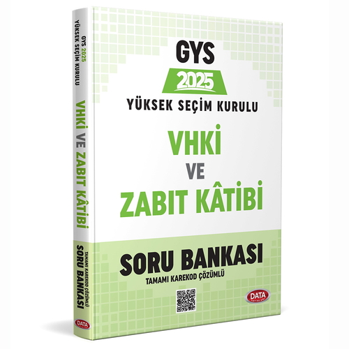 GYS Yüksek Seçim Kurulu VHKİ ve Zabıt Katibi Soru Bankası Data Yayınları 2025