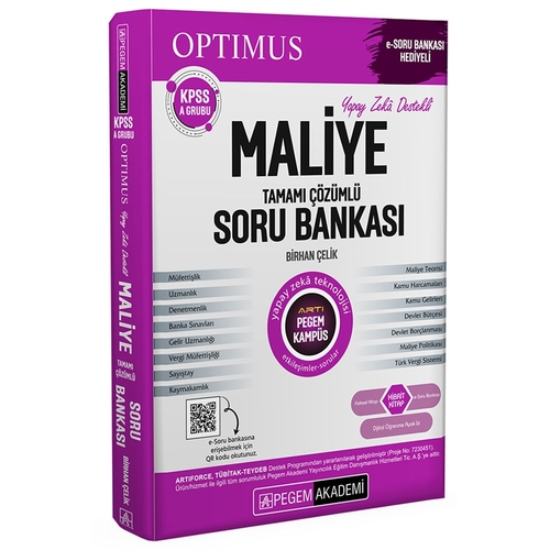 KPSS A Grubu Maliye Tamamı Çözümlü Soru Bankası Pegem Akademi Yayınları