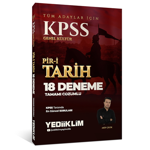 KPSS Genel Kültür Tüm Adaylar İçin Pir-i Tarih 18 Deneme Yediiklim Yayınları 2026