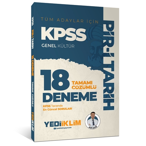 KPSS Genel Kültür Tüm Adaylar İçin Pir-i Tarih 18 Deneme Yediiklim Yayınları 2025