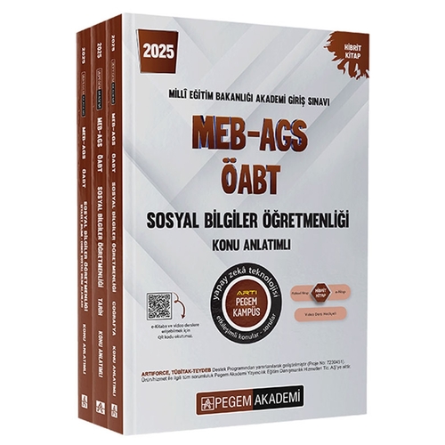 MEB AGS ÖABT Sosyal Bilgiler Konu Anlatımlı Pegem Akademi Yayınları 2025