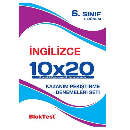 6. Sınıf 10x20 İngilizce 1. Dönem Kazanım Pekiştirme Denemeleri Seti Tudem Yayınları