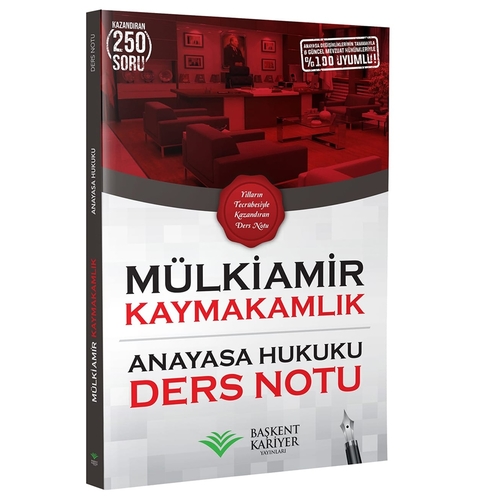 MÜLKİAMİR Kaymakamlık Anayasa Hukuku Ders Notu Başkent Kariyer Yayınları 2021