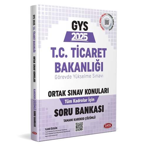 GYS T.C. Ticaret Bakanlığı Tüm Kadrolar İçin Ortak Sınav Konuları Soru Bankası Data Yayınları 2025
