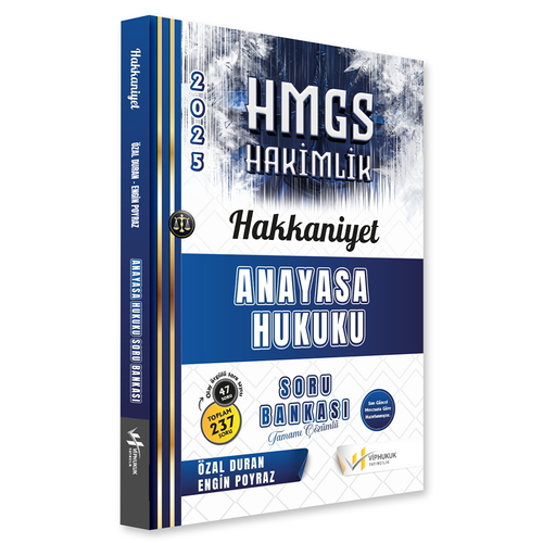 HMGS Hakimlik Hakkaniyet Anayasa Hukuku Soru Bankası VİPHukuk Yayınları 2025