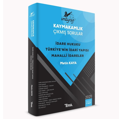 İmtiyaz Kaymakamlık Çıkmış Sorular İdare Hukuku, Türkiye’nin İdari Yapısı, Mahalli İdareler Temsil Kitap Yayınları 2025