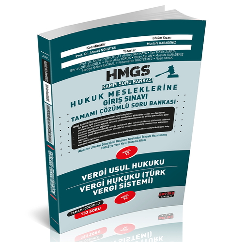 Kelepir Ürün İadesizdir - HMGS Kampı Vergi Usul Hukuku, Vergi Hukuku Tamamı Çözümlü Soru Bankası Savaş Yayınları 2025