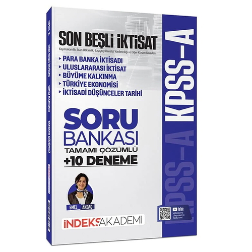 KPSS A Grubu Son Beşli İktisat Soru Bankası Tamamı Çözümlü İndeks Akademi 2027
