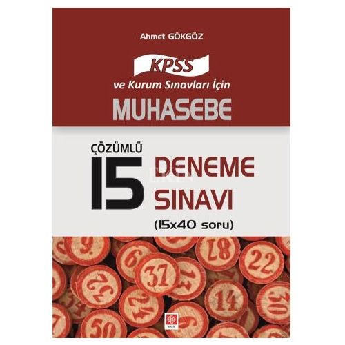 KPSS A Grubu Muhasebe 2017 Çözümlü 15 Deneme Ekin Yayınları 2017