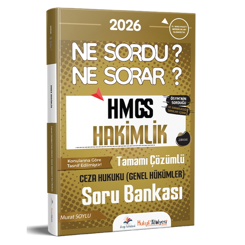 HMGS Hakimlik Ne Sordu Ne Sorar Ceza Hukuku Genel Hükümler Soru Bankası Dizgi Kitap Yayınları 2026
