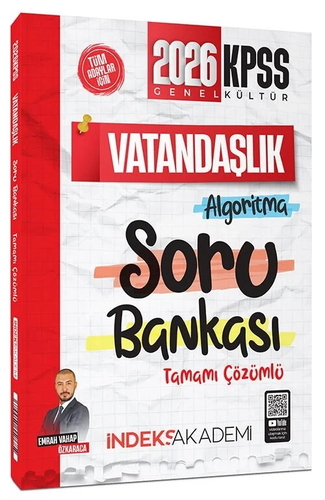 KPSS Vatandaşlık Algoritma Tamamı Çözümlü Soru Bankası İndeks Akademi Yayınları 2026