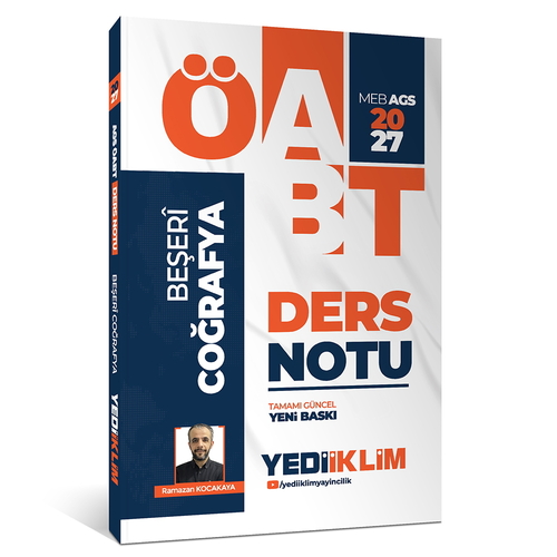 MEB AGS ÖABT Beşeri Coğrafya Ders Notu Yediiklim Yayınları 2027