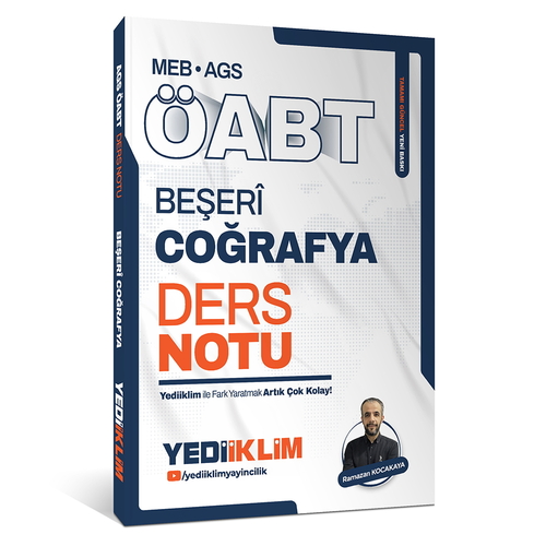 MEB AGS ÖABT Beşeri Coğrafya Ders Notu Yediiklim Yayınları 2026