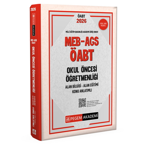 MEB AGS ÖABT Okul Öncesi Öğretmenliği Konu Anlatımlı Alan Bilgisi Pegem Akademi Yayınları 2026