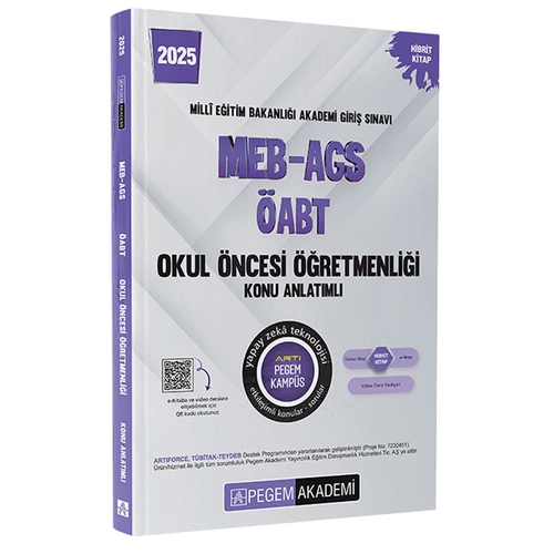 MEB AGS ÖABT Okul Öncesi Öğretmenliği Konu Anlatımlı Pegem Akademi Yayınları 2025