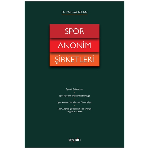 Spor Anonim Şirketleri - Mehmet Aslan
