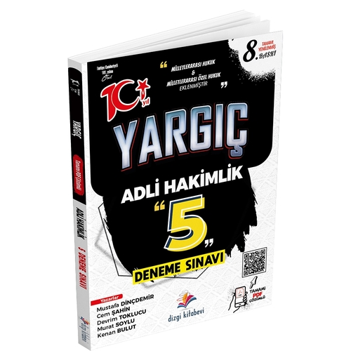 YARGIÇ Adli Hakimlik Video Çözümlü 5 Deneme Dizgi Kitap Yayınları 2024