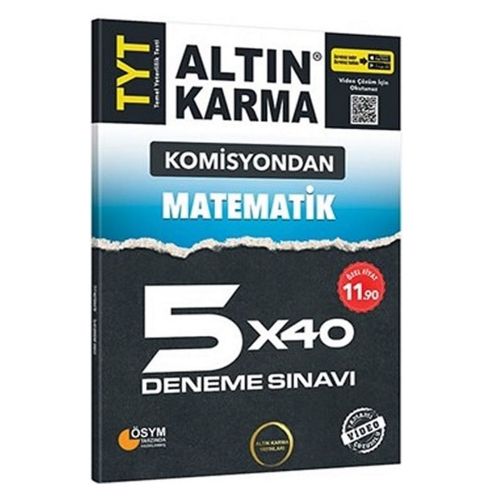 TYT Matematik Komisyondan 5×40 Deneme Sınavı Altın Karma Yayınları