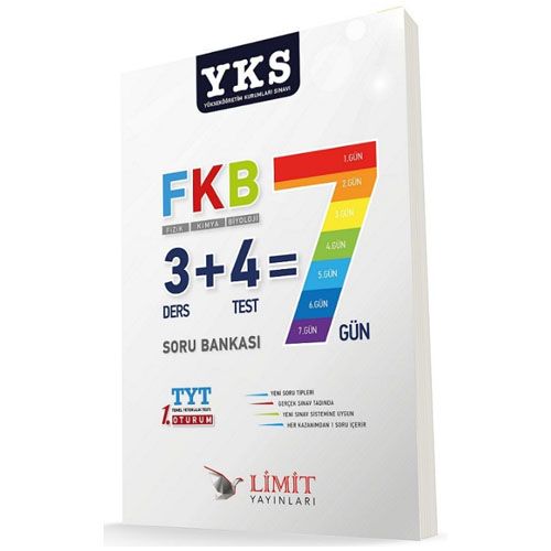 YKS 1. Oturum TYT Fizik Kimya Biyoloji Soru Bankası Limit Yayınları