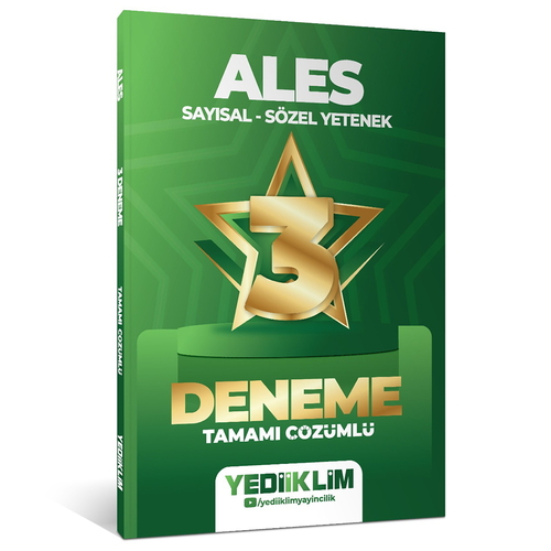 ALES Sayısal Sözel Yetenek Tamamı Çözümlü 3 Yıldız Deneme Yediiklim Yayınları 2027
