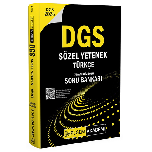 DGS Sözel Yetenek Türkçe Tamamı Çözümlü Soru Bankası Pegem Akademi Yayınları 2026