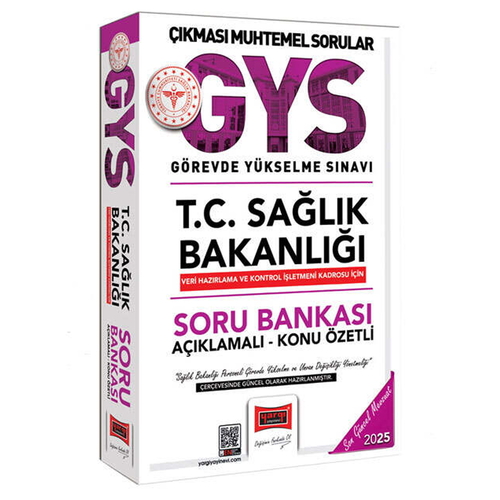 GYS T.C Sağlık Bakanlığı Veri Hazırlama ve Kontrol İşletmeni İçin Soru Bankası Yargı Yayınları 2025