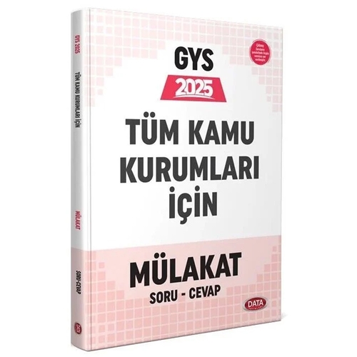 GYS Tüm Kamu Kurumları için Mülakat Soru Cevap Data Yayınları 2025