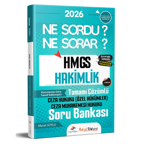 HMGS Hakimlik Ne Sordu Ne Sorar Ceza Hukuku Özel Hükümler CMK Soru Bankası Dizgi Kitap Yayınları 2025