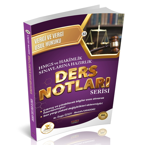 HUKAL HMGS-HAKİMLİK Vergi ve Vergi Usul Hukuku Ders Notları Savaş Yayınları 2026