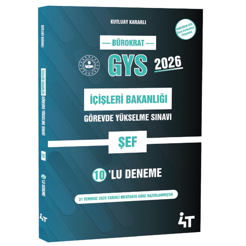 İçişleri Bakanlığı Görevde Yükselme Sınavı Şef 10’lu Deneme 4T Yayınları 2026