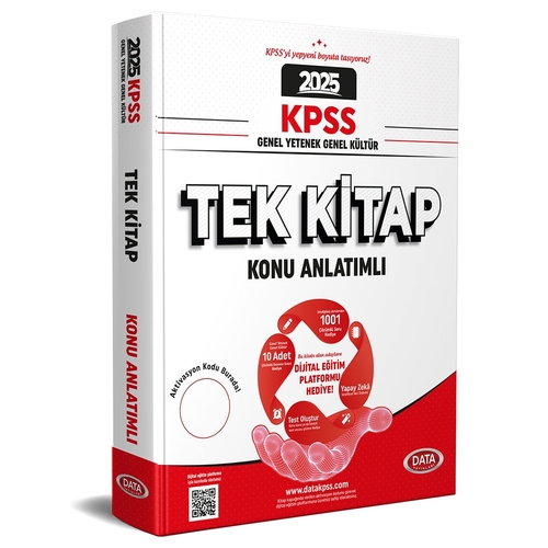 KPSS Genel Kültür Genel Yetenek Tek Kitap Konu Anlatımlı Data Yayınları 2025