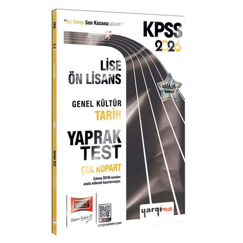 KPSS Lise Ön Lisans Genel Kültür Tarih Çek Kopart Yaprak Test Yargı Yayınları 2026