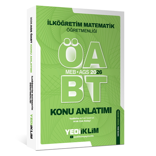MEB AGS ÖABT İlköğretim Matematik Öğretmenliği Konu Anlatımı Yediiklim Yayınları 2026