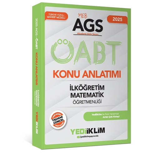 MEB AGS ÖABT İlköğretim Matematik Öğretmenliği Konu Anlatımı Yediiklim Yayınları 2025
