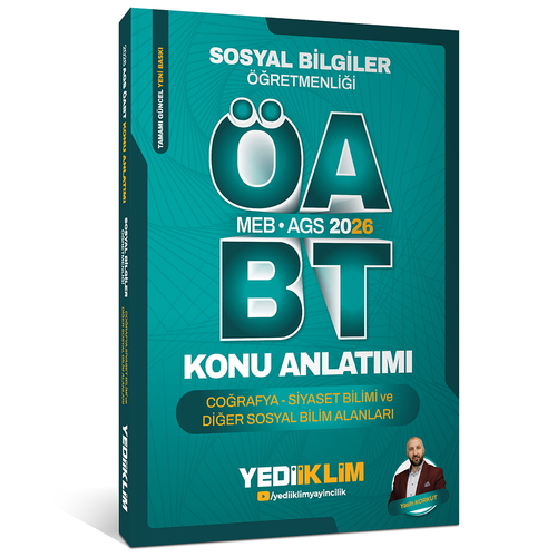 MEB AGS ÖABT Sosyal Bilgiler Öğretmenliği Coğrafya Siyaset Bilimi Konu Anlatımı Yediiklim Yayınları 2026