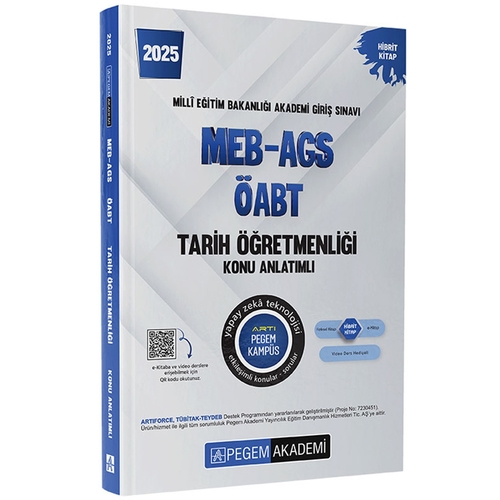MEB AGS ÖABT Tarih Öğretmenliği Konu Anlatımlı Pegem Akademi Yayınları 2025