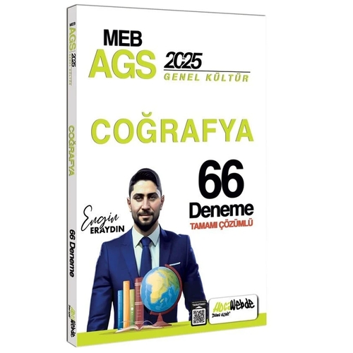 MEB AGS Türkiye Coğrafyası 66 Deneme Çözümlü HocaWebde Yayınları 2025