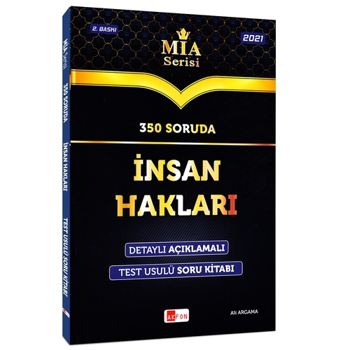 MİA Serisi 350 Soruda İnsan Hakları Soru Bankası Ali Argama Akfon Yayınları 2021