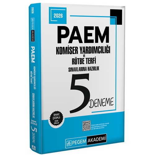 PAEM Komiser Yardımcılığı ve Rütbe Terfi Sınavlarına Hazırlık 5 Deneme Pegem Akademi Yayınları 2026