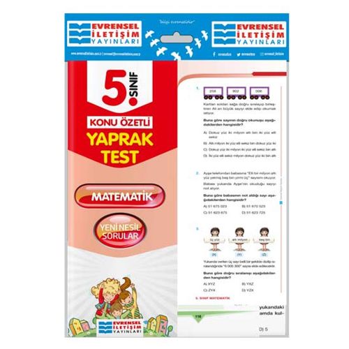 5. Sınıf Matematik Konu Özetli Yaprak Test Evrensel İletişim Yayınları