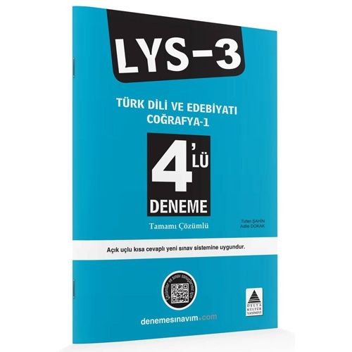 LYS-3 Türk Dili ve Edebiyatı-Coğrafya-1 4\'lü Deneme - Delta Kültür Delta Kültür Yayınları