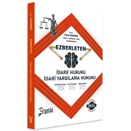 Ezberleten İdare Hukuku ve İdari Yargılama Hukuku Soru Bankası Yetki Yayınları 2026
